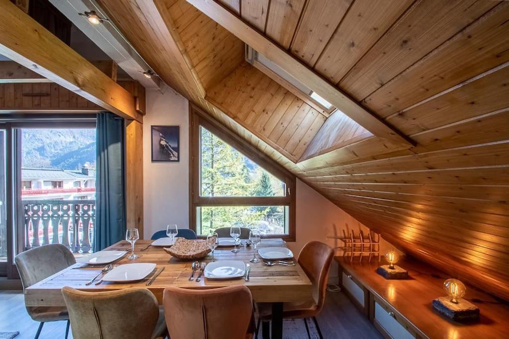 Bel Appartement Entier En Style Chalet A Chamonix Luaran gambar
