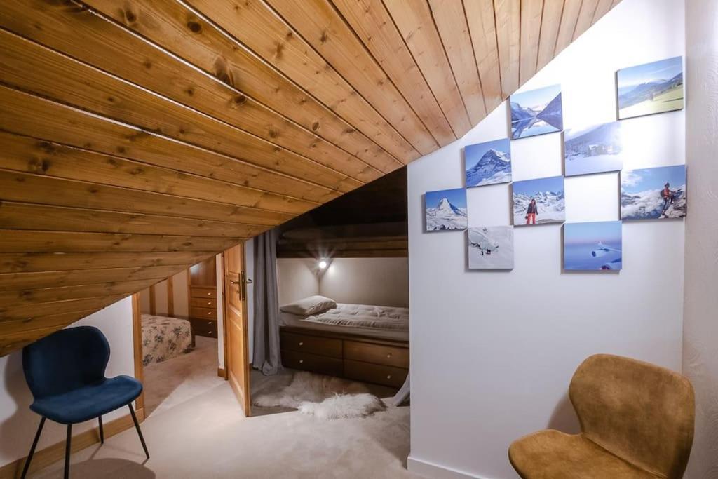 Bel Appartement Entier En Style Chalet A Chamonix Luaran gambar