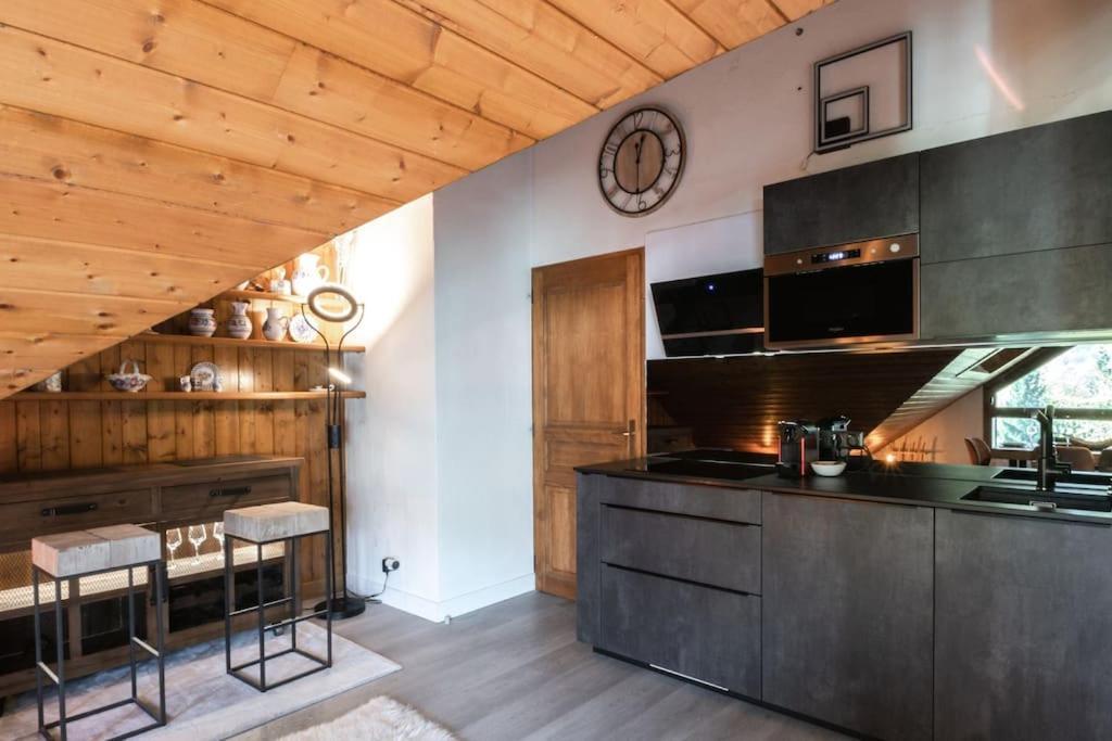Bel Appartement Entier En Style Chalet A Chamonix Luaran gambar